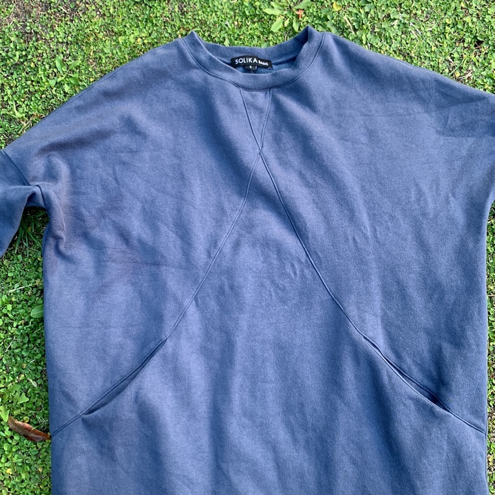 Solika Comfy Teal Nora Sweatshirt Dress - Picture 3 of 7
